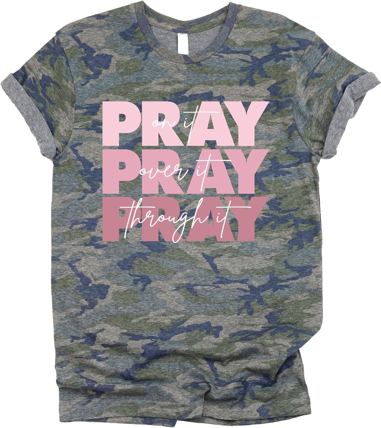 | Christian Shirts for Women | Pray on It Tee | Faith Shirts for Girl | Christian T-Shirts for Her