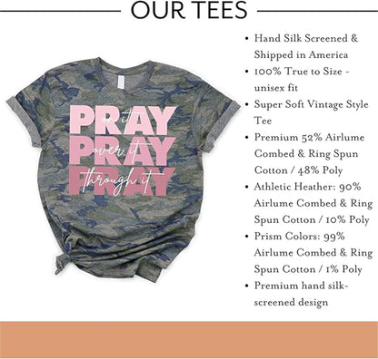 | Christian Shirts for Women | Pray on It Tee | Faith Shirts for Girl | Christian T-Shirts for Her