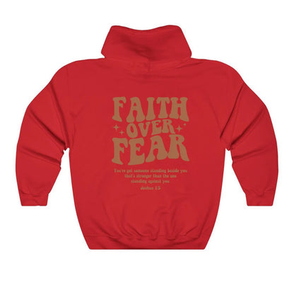 Faith Over Fear Christian Hoodie - Trendy Women's Sweatshirt