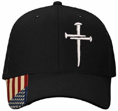Premium Christian Snapback Hat for Men and Women Featuring Jesus 3 Nail Cross Design with Complimentary 4" Decal - Machine Washable and Versatile Fit (Size 6 1/2" to 7-7 3/4")