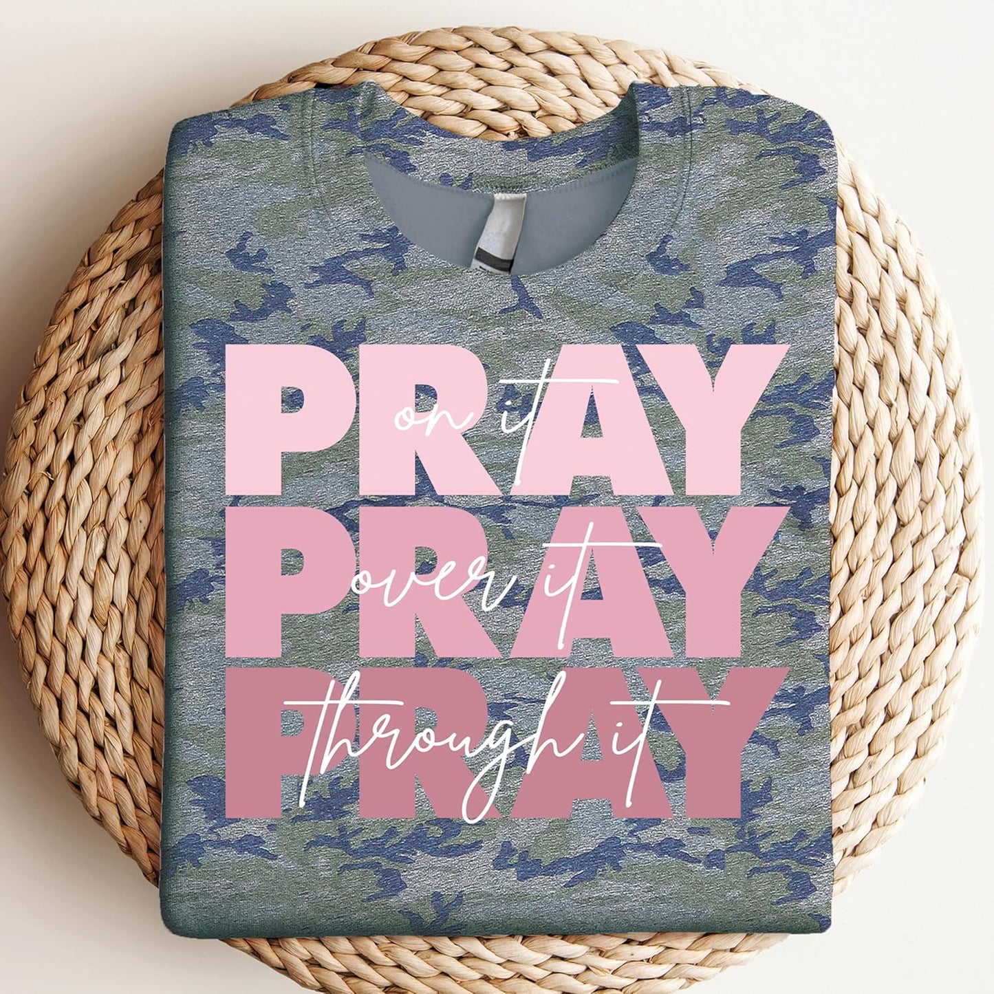 | Christian Shirts for Women | Pray on It Tee | Faith Shirts for Girl | Christian T-Shirts for Her