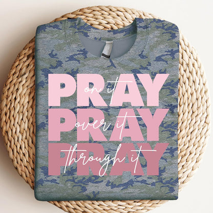 | Christian Shirts for Women | Pray on It Tee | Faith Shirts for Girl | Christian T-Shirts for Her