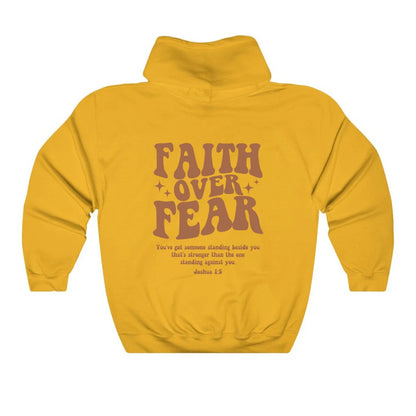 Faith Over Fear Christian Hoodie - Trendy Women's Sweatshirt